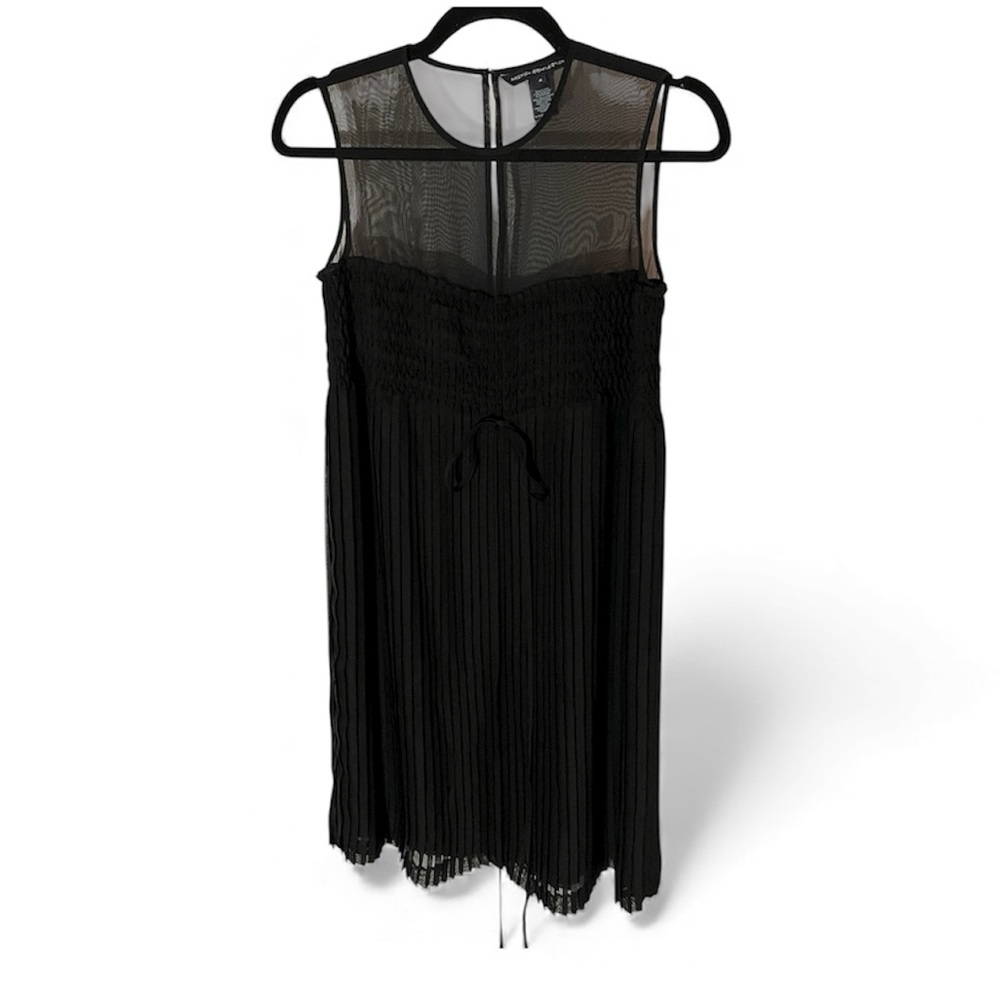 French Connection Black Sheer Top Mini Dress - Picture 1 of 9
